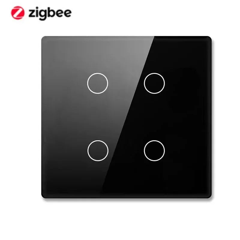 Melery 4x4 Brazil Zigbee Light Switch Touch Sensor Panel Tuya Smart Life Neutral Wire 4/6/8 Gang Remote by Alexa Dot Google Home