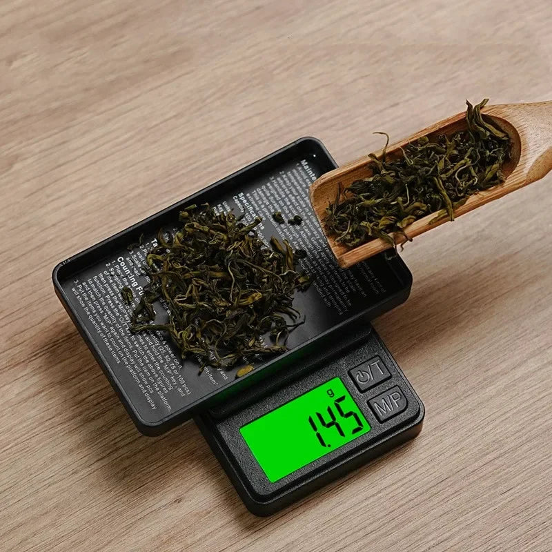 Mini high-precision LCD digital pocket scale 1kg/0.1g 500g/0.01g jewelry scale food scale kitchen mini gram scale with backlight