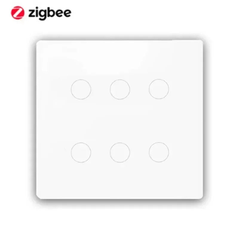 Melery 4x4 Brazil Zigbee Light Switch Touch Sensor Panel Tuya Smart Life Neutral Wire 4/6/8 Gang Remote by Alexa Dot Google Home